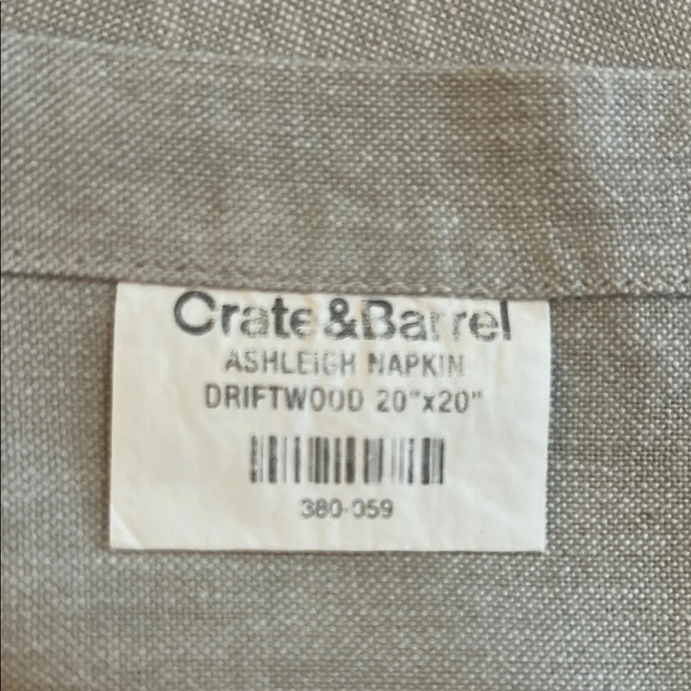 Set of 6 Taupe Cloth Napkins